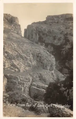 BR64121 Ansicht von oben auf Löwenfelsen Cheddar Echtfoto UK