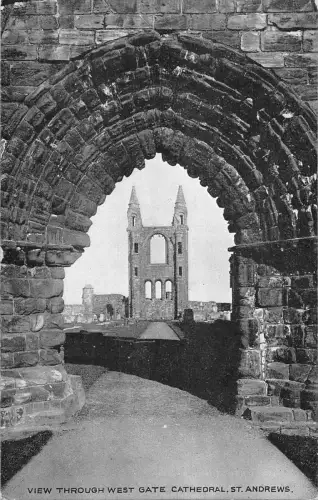 uk22098 west gate cathedral st andrews scotland real photo uk