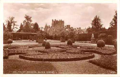 uk18245 italian gardens glamis castle scotland real photo uk