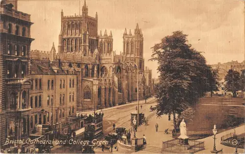 BR81250 Bristol Kathedrale und College grün Doppeldecker Straßenbahn Straßenbahn UK
