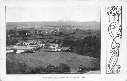 uk40375 robin hood hill gloucester real photo uk