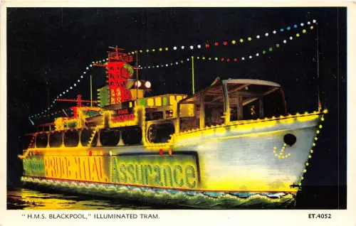 uk40312 hms blackpool beleuchtete Straßenbahn UK Neuheit
