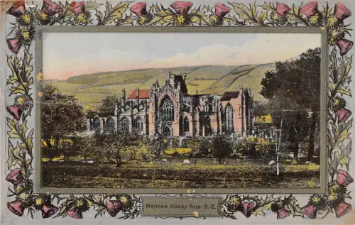 uk18290 melrose abbey scotland real photo uk