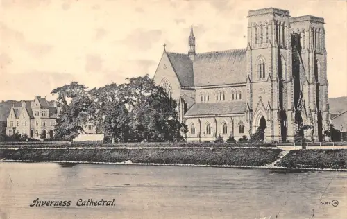 uk3742 inverness cathedral scotland real photo uk