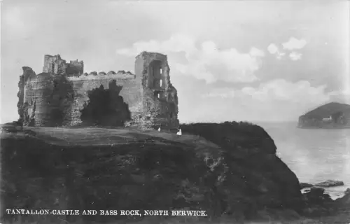 uk17679 tantallon castle and bass rock north berwick scotland real photo uk