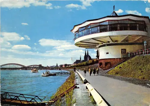 BG10622 koln am rhein restaurant bastei am rheinufer dom germany