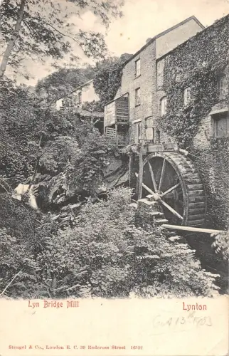 BR74631 Lyn Bridge Mill Lynton Watermill Mill UK