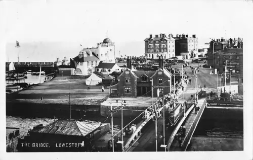 BR74473 the bridge loweroft real photo tramway tram uk