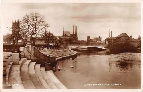 BR97464 Exeter Bridge Derby Echtfoto Valentine G 2578 UK