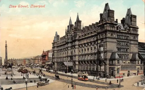 BR81260 lime street liverpool double decker bus uk
