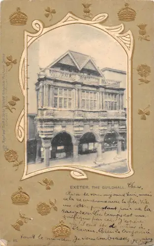 BR81846 exeter the guildhall embossed uk