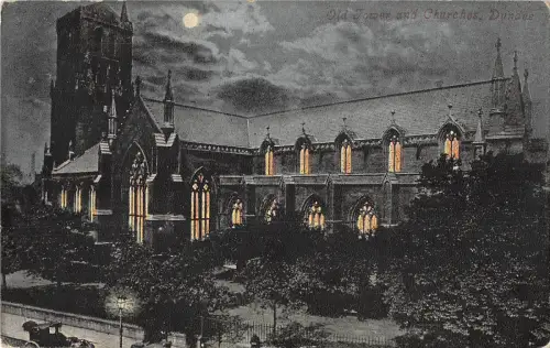 uk21986 old tower and churchs dundee scotland uk