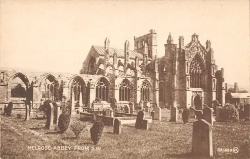uk28367 melrose abbey scotland real photo uk