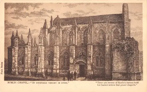 uk22015 roslin chapel scotland real photo uk