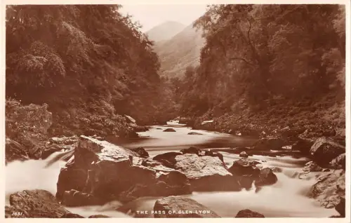 uk24444 the pass glen lyon scotland real photo uk
