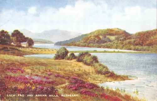 uk24079 loch fad and arran hills rothesay scotland uk