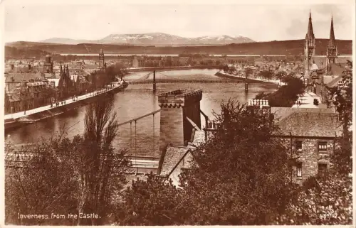 uk21766 inverness from the castle scotland real photo uk