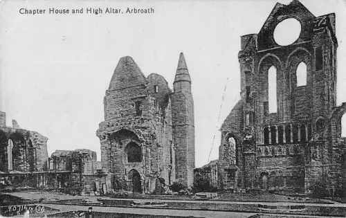 uk3877 chapter house and high altar arbroath scotland real photo uk