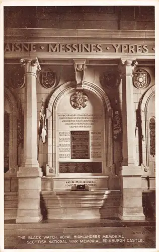 uk26180 black watch highlanders memorial edinburgh castle scotland real photo uk