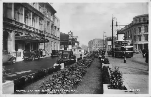 BR81349 Royal Station Hotel Ferensway Rumpf Echt Foto Auto Doppeldecker Bus UK