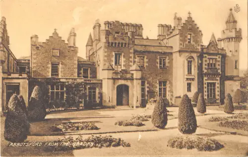 uk20861 abbotsford from the garden scotland real photo uk