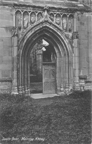 uk22355 south door melrose abbey scotland real photo uk