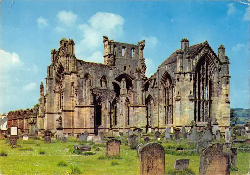 uk34397 melrose abbey scotland uk