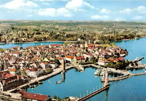 BG13424 lindau im bodensee blick vom flugzeug germany