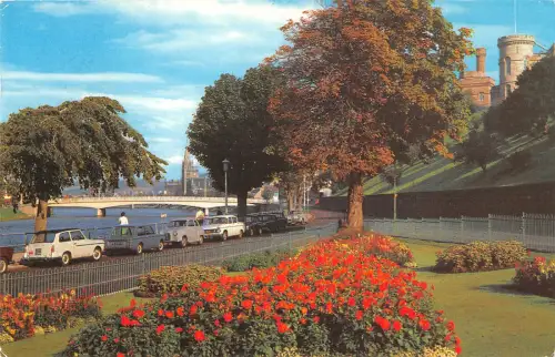 uk11473 inverness bridge and castle from ness bank scotland uk