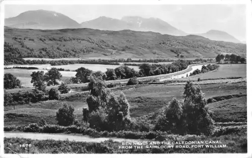 uk3896 ben nevis and the caledonian canal forward william scotland real photo uk