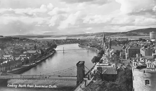 BR102162 Blick nach Norden von Inverness Castle Echtfoto Schottland