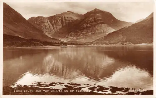 uk14706 loch leven and mountain of glencoe scotland real photo uk