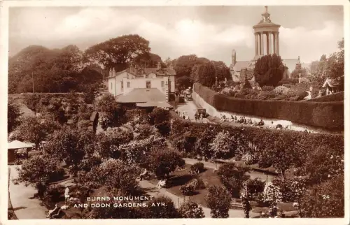 BR93453 brennt Denkmal und Doon Gärten ayr Schottland Echtfoto