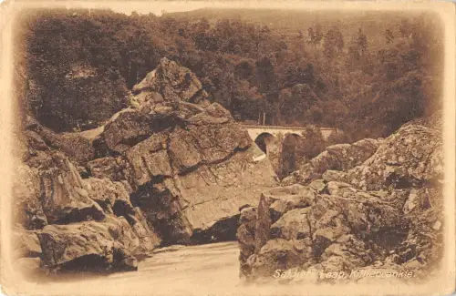 uk14707 soliders leap killiecrankie scotland real photo uk