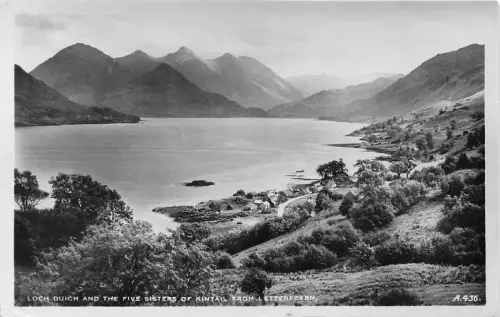 B89567 Loch Duich und die fünf Schwestern von Kintail Letterfarn Schottland