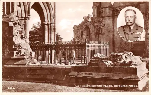 BR79538 Dryburgh Abbey Earl Haigs Rastplatz Echtfoto Schottland