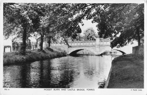 uk12635 mosset burn and castle birdge forres scotland real photo uk