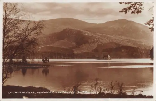 uk12099 loch an eilan aviemore inverness scotland real photo uk