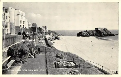 BR96713 Südsand von Esplanade Tenby Lachs 15389 Schottland