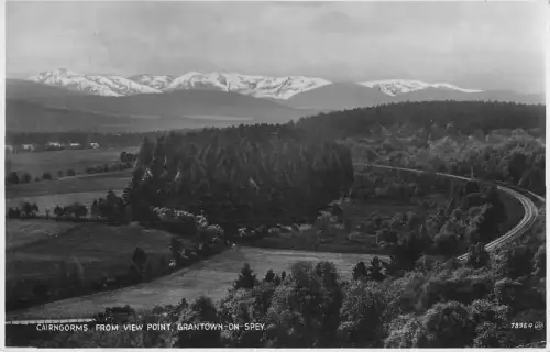 uk14755 cairngorms from view point grantown on spey scotland real photo uk