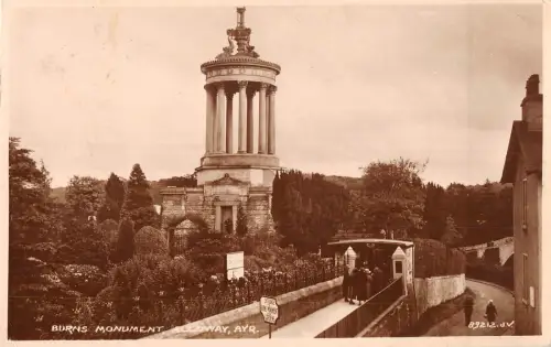 uk12168 burns monument ayr scotland real photo uk