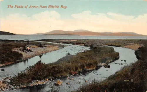 B90947 die Gipfel von Arran aus Ettrick Bay Schottland