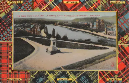 uk11754 ness from castle hill flora macdonalds monument inverness scotland uk