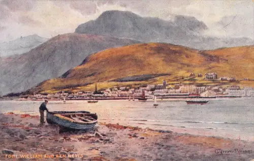 BR93655 Fort William End Ben Nevis Gemälde Postkarte Schottland