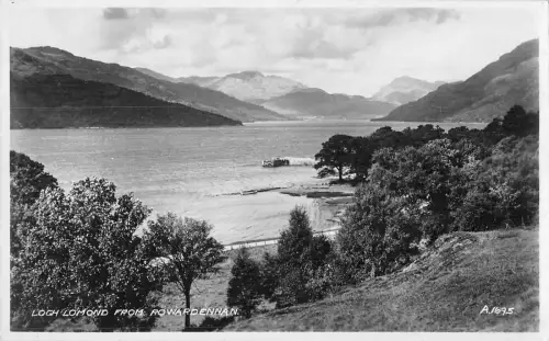 uk15866 loch lomond from rowardennan scotland real photo uk