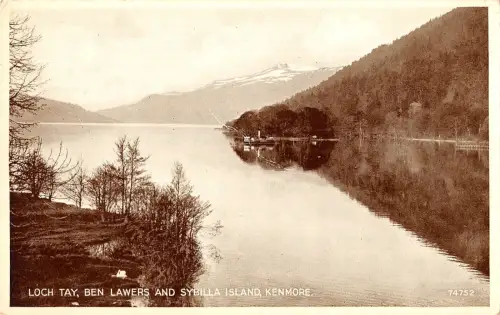 uk12109 loch tay ben lawers and sybilla island kenmore scotland real photo uk