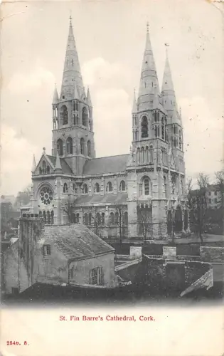 uk742 st finn barres cathedral cork ireland real photo uk