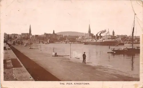 BR62186 The Pier Kingstown Schiff Bateaux Echtfoto Nordirland