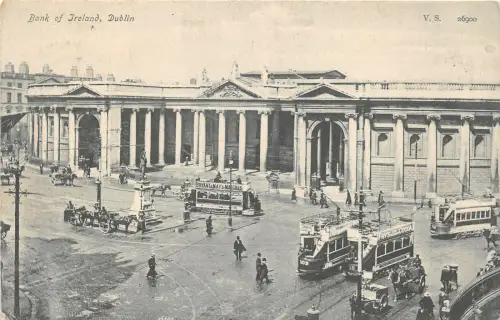 br109919 bank of ireland dublin ireland horse tramway tramway frys cocoa