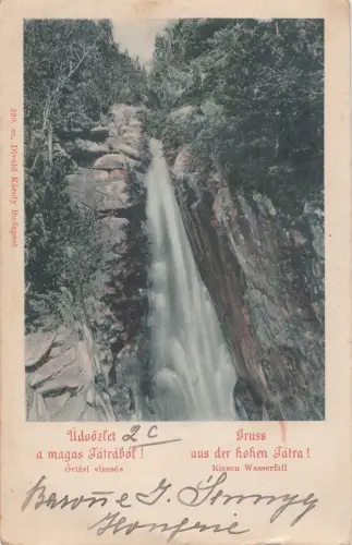 B78587 tatra magas hohen tatra rise wasse tschechien scan vorder-/rückbild